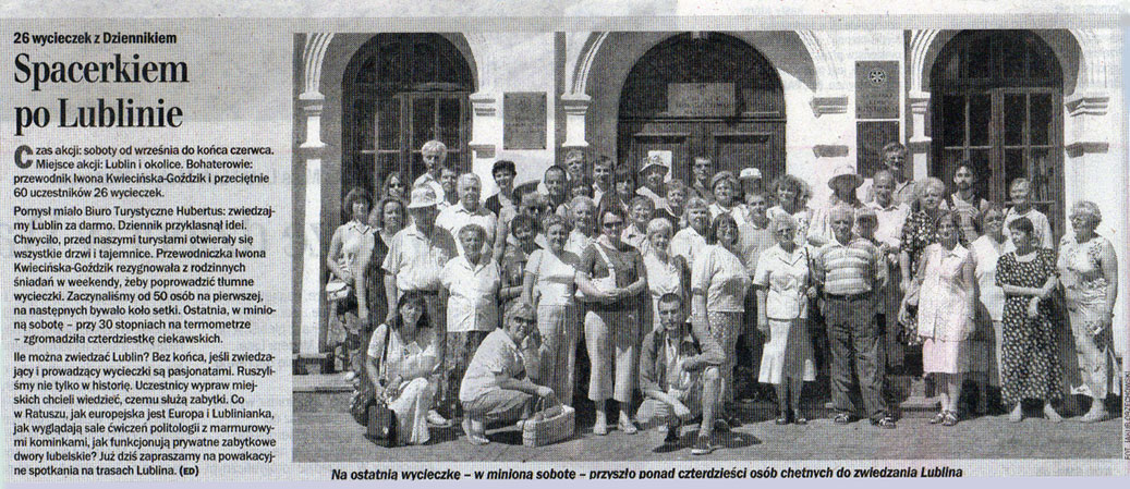 Artykuł prasowy - o wycieczkach z Dziennikeim Wschodnim II
